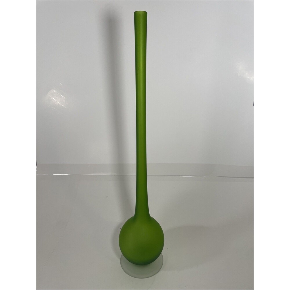 1950s Carlo Moretti Pencil Rosenthal-Netter Satinato Glass Vase Italy 18"  MCM